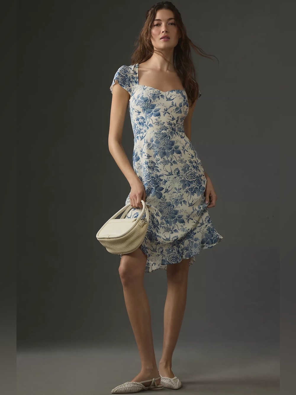 Reformation Rosi Dress Floral Open Back
